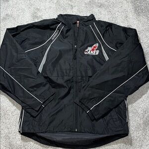 Black Carolina Junior Jr Hurricanes NHL Warm up Track Work Out Team Jacket XS